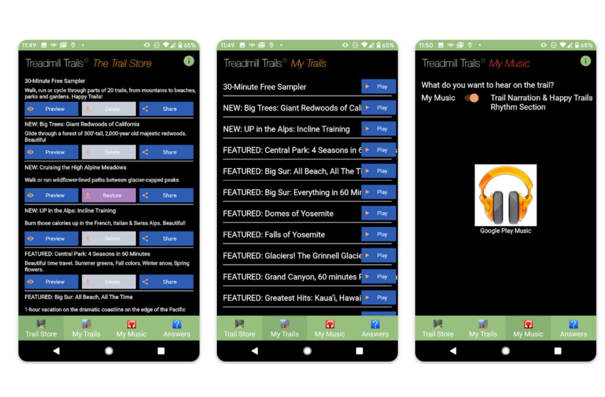 Treadmill Trails App